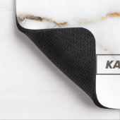 高級ホワイトとゲージュフェイク大理石石 マウスパッド (コーナー)