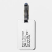 高級ホワイトフラミンゴラゲッジタグ ラゲッジタグ (裏面縦)