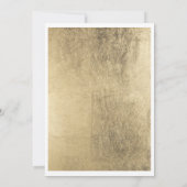 高級ホワイト金ゴールドエレガントフローラ誕生日 招待状 (裏面)