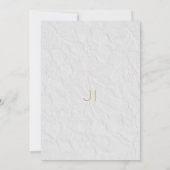 高級ホワイト金ゴールドフランスのフローラレーステーブル番号 招待状 (裏面)