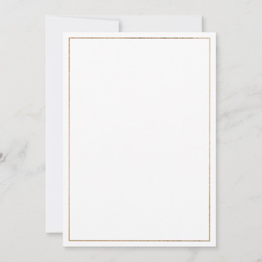 高級ホワイト金ゴールド幾何学模様エレガントな結婚式 招待状 (裏面)