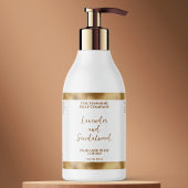 高級ホワイト&金ゴールドフォイル化粧品ボトルラベル 長方形シール