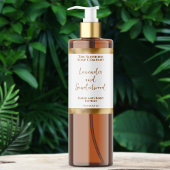 高級ホワイト&金ゴールドフォイル化粧品ボトルラベル 長方形シール