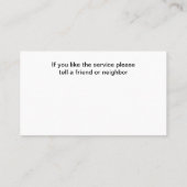 高級ホームサービスビモダンジネスカードデザイン 名刺 (裏面)