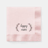 高級ボタニカルハッピーイースター 縁ありカクテルナプキン (正面)