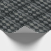 高級ボタン付きレザーテクスチャ ラッピングペーパー (角)