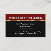 高級ボート及びヨットクリーニング用名刺 名刺 (正面)