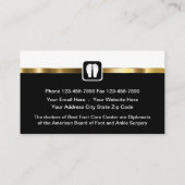 高級ポディアトリ気にー足名刺 名刺 (裏面)