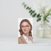 高級ポートレートシルクスタイル名刺 名刺 (スタンド正面)