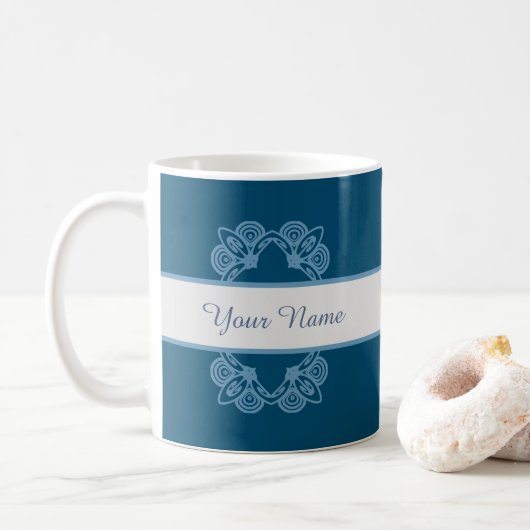高級マグカップに名前を入れよう! コーヒーマグカップ (ドーナツ)