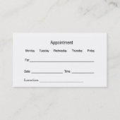 高級マッサージアポイントメント名刺 名刺 (裏面)