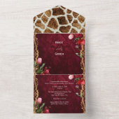 高級マット結婚式招待状パッケージ オールインワン招待状 (内側)