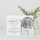 高級ミニマルお祝いの生活招待状 招待状 (スタンド正面)