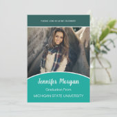 高級ミニマル写真卒業招待状 招待状 (スタンド正面)