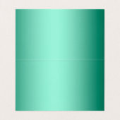 高級ミントパーソナライズされたグリーンの金属箔 名刺 (内部フラット)