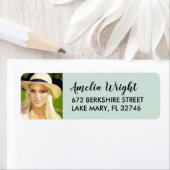 高級ミントフォト卒業差出人住所 ラベル (インサイチュ)