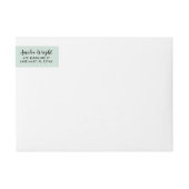 高級ミント&金ゴールド卒業差出人住所 ラップアラウンドラベル (正面)