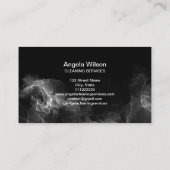 高級メイド清掃サービス清掃サービス清掃グリッター 名刺 (裏面)