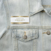 高級メタリック金ゴールドとホワイト：あなたのユニークスタイル 名札 (インサイチュ)