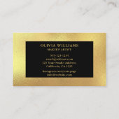 高級メタリック金ゴールドフレーム&スクリプトビジネスカード 名刺 (裏面)