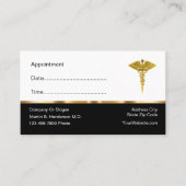 高級メディカルドクターアポイントメント名刺 予約カード (正面)