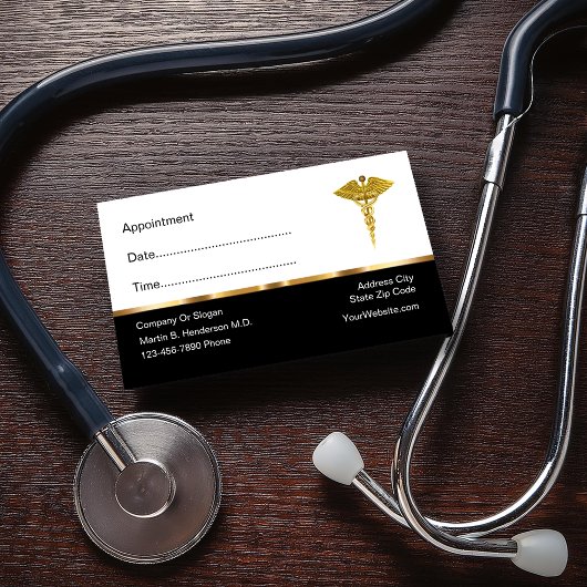 高級メディカルドクターアポイントメント名刺 予約カード