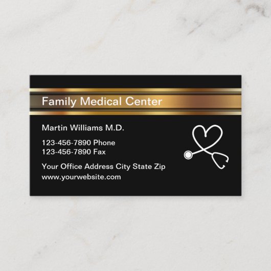 高級メディカルドクターアポイントメント名刺 名刺 (正面)