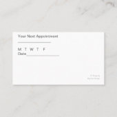 高級メディカル名刺 予約カード (裏面)