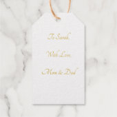 高級メリークリスマスカスタムクリスマスツリーシルバー ギフトタグ (裏面)