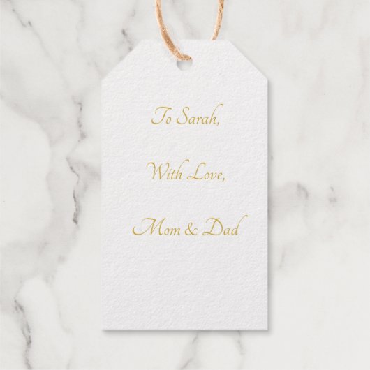 高級メリークリスマスカスタムクリスマスツリーシルバー ギフトタグ (裏面)