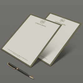 高級モダンインテリアデザイナーレターヘッド レターヘッド