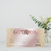 高級モダンギフトカード証明書の追加ロゴ (スタンド正面)