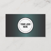 高級モダングリーンメタリックフォイル実在エテート 名刺 (裏面)