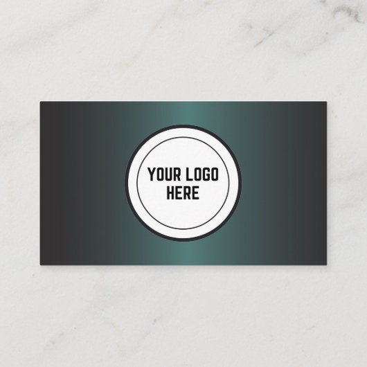 高級モダングリーンメタリックフォイル実在エテート 名刺 (裏面)