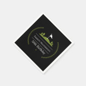 高級モダンゴルファー50thバースデーパーティーゴルフ スタンダードカクテルナプキン (角)