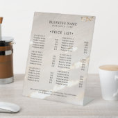 高級モダンゴールドフォイルプロフェッショナル価格表 台座サイン (インサイチュ)