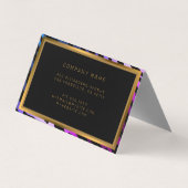 高級モダンシルバーパープルタイガーあなたのテキストを追加 名刺 (裏面)