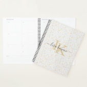 高級モダンスクリプトタイプ付きモノグラム | Terrazzo プランナー手帳 (ディスプレー)