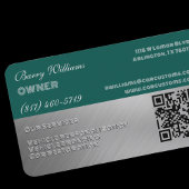 高級モダンティール（緑がかった色）銀の彫刻 – スタイル車 名刺