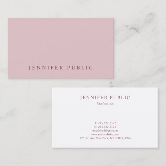 高級モダンテンプレートシンプルプロフェッショナルエレガント 名刺 (正面/裏面)