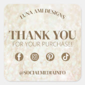 高級モダントレンディーエレガントシンプルサンキュー スクエアシール (正面)