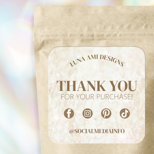 高級モダントレンディーエレガントシンプルサンキュー スクエアシール