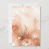 高級モダンバラエレガント金ゴールドウォータカラー結婚ズ セーブザデート (裏面)