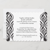 高級モダンピンクのカーネーション結婚式招待状 招待状 (裏面)