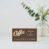 高級モダンフリーチョコレートマーブルコーヒー 名刺 (スタンド正面)