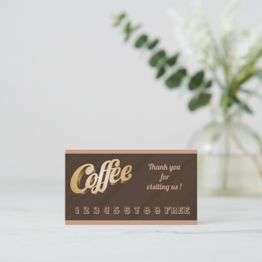 高級モダンフリーチョコレートマーブルコーヒー 名刺 (スタンド正面)