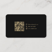 高級モダンブラック&金ゴールドビジネスコンサルタント 名刺 (裏面)