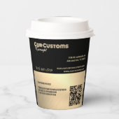 高級モダンブラック&金ゴールド自動車事業 紙コップ (裏面)