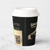 高級モダンブラック&金ゴールド自動車事業 紙コップ (右)