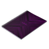 高級モダンミニマル抽象パープル ノートブック (左側)